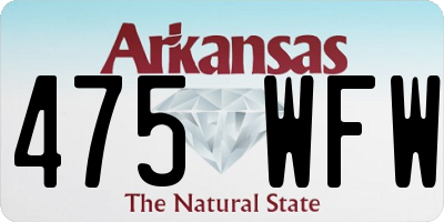 AR license plate 475WFW