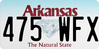 AR license plate 475WFX