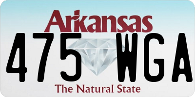 AR license plate 475WGA