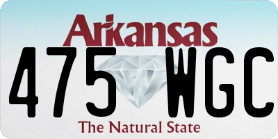 AR license plate 475WGC