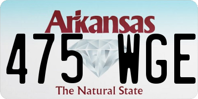 AR license plate 475WGE