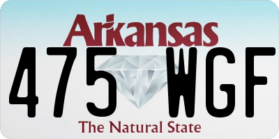 AR license plate 475WGF