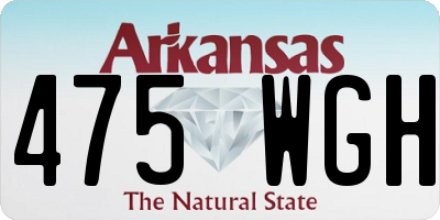 AR license plate 475WGH