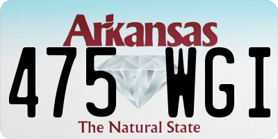 AR license plate 475WGI
