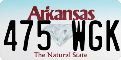 AR license plate 475WGK