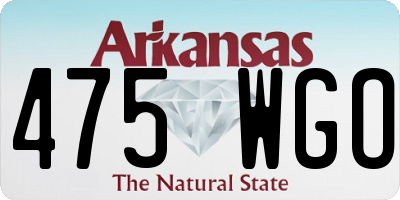 AR license plate 475WGO