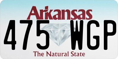 AR license plate 475WGP