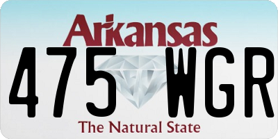 AR license plate 475WGR