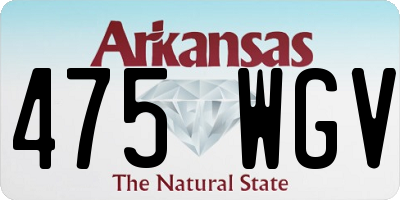 AR license plate 475WGV