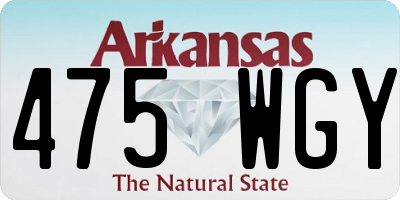 AR license plate 475WGY