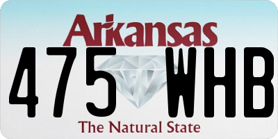 AR license plate 475WHB