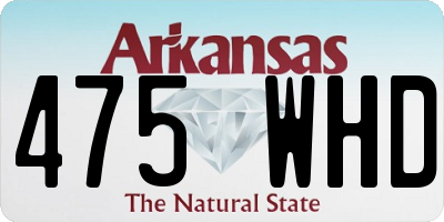 AR license plate 475WHD
