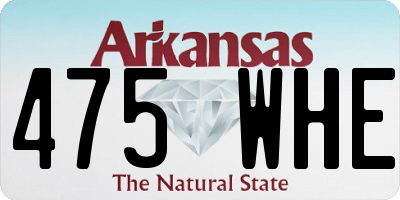 AR license plate 475WHE