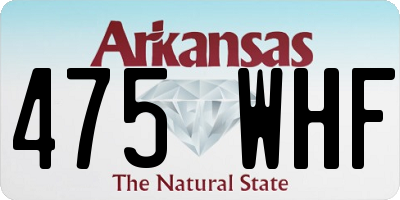 AR license plate 475WHF