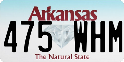 AR license plate 475WHM