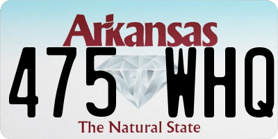 AR license plate 475WHQ