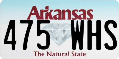 AR license plate 475WHS