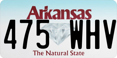AR license plate 475WHV