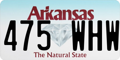 AR license plate 475WHW