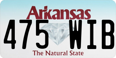 AR license plate 475WIB