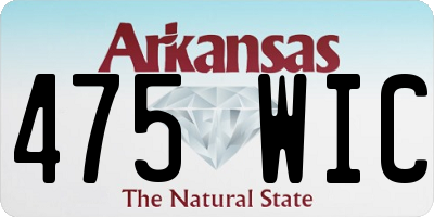 AR license plate 475WIC