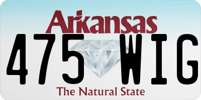 AR license plate 475WIG