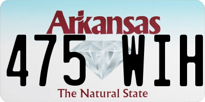 AR license plate 475WIH