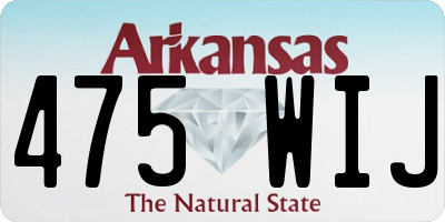 AR license plate 475WIJ