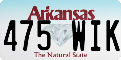AR license plate 475WIK
