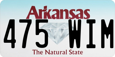 AR license plate 475WIM