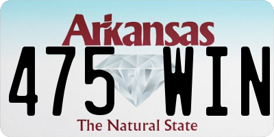AR license plate 475WIN