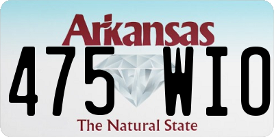 AR license plate 475WIO