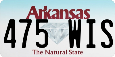 AR license plate 475WIS