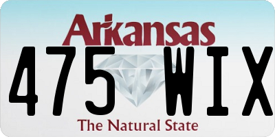 AR license plate 475WIX