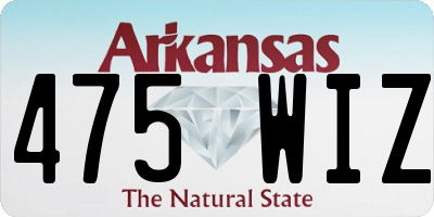AR license plate 475WIZ