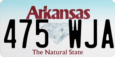 AR license plate 475WJA