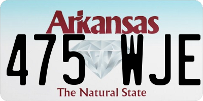 AR license plate 475WJE
