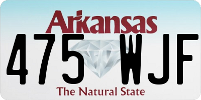 AR license plate 475WJF