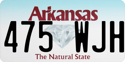 AR license plate 475WJH