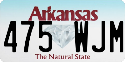 AR license plate 475WJM