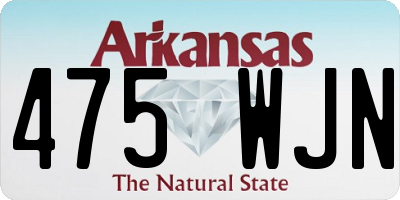 AR license plate 475WJN