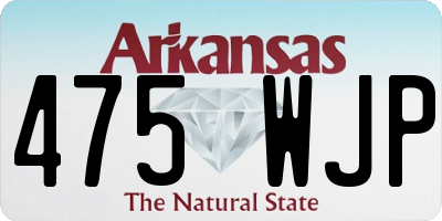 AR license plate 475WJP