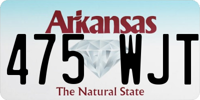 AR license plate 475WJT