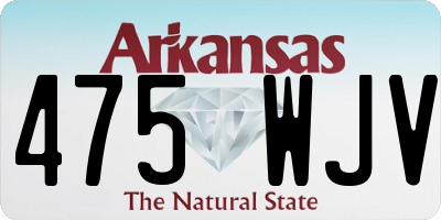 AR license plate 475WJV