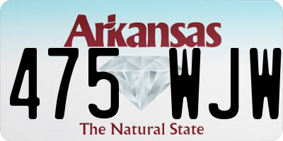 AR license plate 475WJW