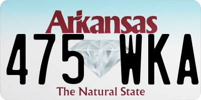 AR license plate 475WKA