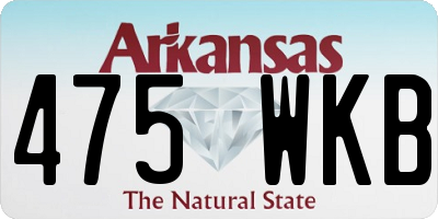 AR license plate 475WKB
