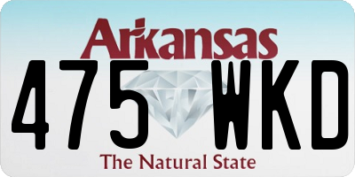 AR license plate 475WKD