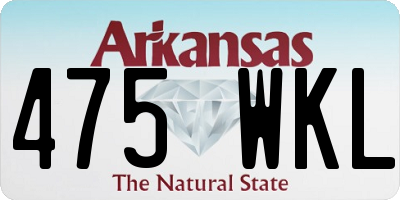 AR license plate 475WKL