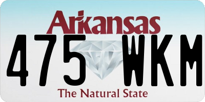 AR license plate 475WKM